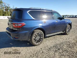 2021 Nissan Armada Platinum with VIN JN8AY2CC6M9145404, listed as a Copart auction lot 81495114 with 48,084 mi miles and Salvage Title. Bid and sale history available at carsss.com. Image 3.