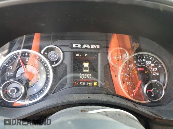 2019 Ram 1500 Big Horn/Lone Star with VIN 1C6RRFFG0KN804106, listed as a Copart auction lot 50991025 with 77,211 mi miles and Salvage Title. Bid and sale history available at carsss.com. Image 9.