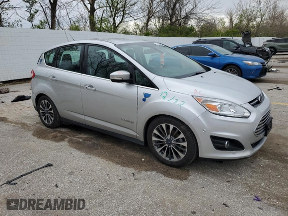 2018 Ford C-Max Titanium with VIN 1FADP5DU2JL101778, listed as a Copart auction lot 52455305 with 136,522 mi miles and Salvage Title. Bid and sale history available at DreamBid. Image 4.