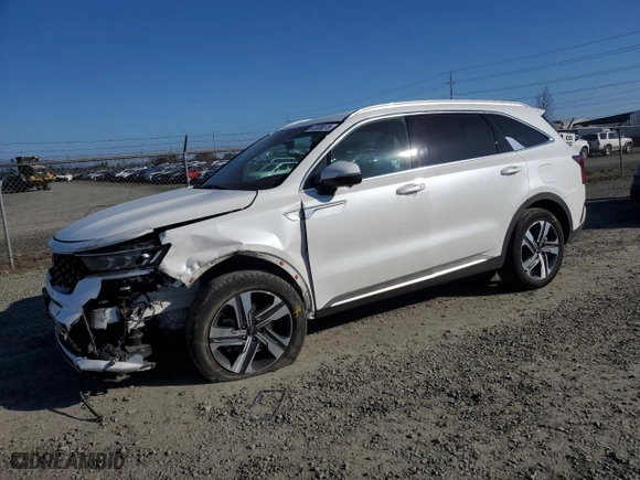 2023 Kia Sorento Hybrid SX Prestige with VIN KNDRKDLG4P5185636, listed as a Copart auction lot 47326575 with 16,431 mi miles and Salvage Title. Bid and sale history available at carsss.com. Image 1.