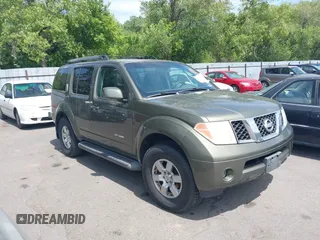 2005 Nissan Pathfinder SE with VIN 5N1AR18W05C746944, listed as a IAAI auction lot 42564518 with 202,040 mi miles and . Bid and sale history available at DreamBid. Image 1.