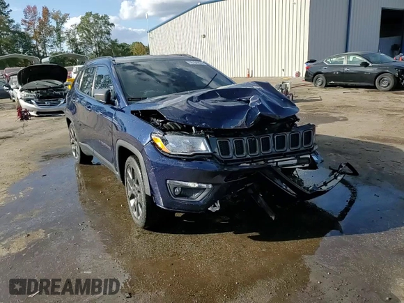 2021 Jeep Compass 80th Anniversary z VIN 3C4NJCEB4MT531712, wystawiony jako Copart lot #78166824 z przebiegiem 58 837 mil mil oraz Nie do naprawy • Non repairable. Historia ofert i sprzedaży dostępna na DreamBid. Obrazek 15.