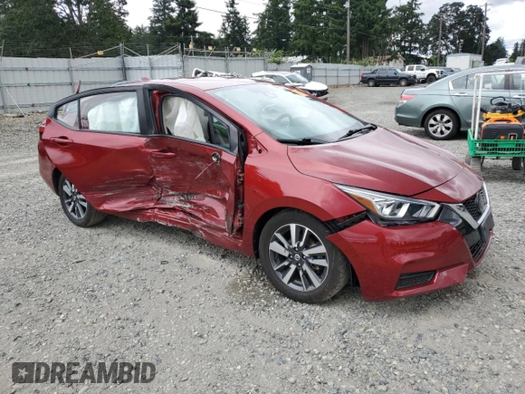 2021 Nissan Versa SV z VIN 3N1CN8EV9ML889734, wystawiony jako Copart lot #62571105 z przebiegiem 71 558 mil mil oraz Szkoda całkowita • Salvage title. Historia ofert i sprzedaży dostępna na DreamBid. Obrazek 4.