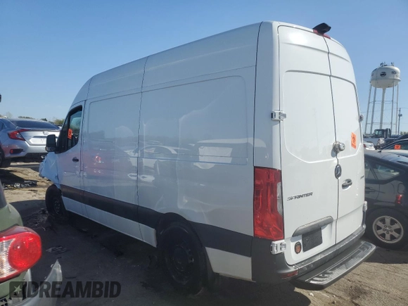 2023 Mercedes-Benz Sprinter Cargo with VIN W1Y4KBHY9PT145169, listed as a Copart auction lot 73496874 with 17,555 mi miles and Salvage Title. Bid and sale history available at carsss.com. Image 2.