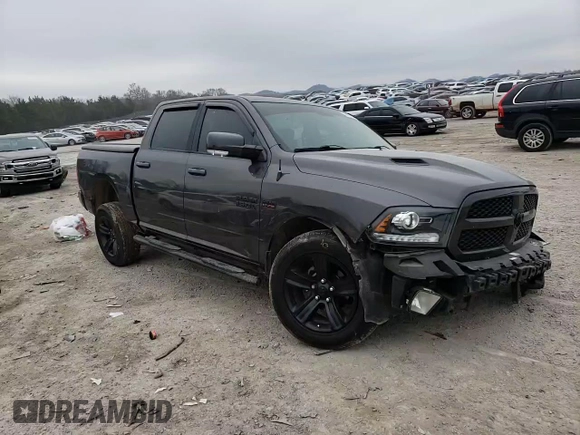 2018 Ram 1500 Night with VIN 1C6RR7MT5JS152010, listed as a Copart auction lot 44012985 with 86,375 mi miles and Salvage Title. Bid and sale history available at carsss.com. Image 10.