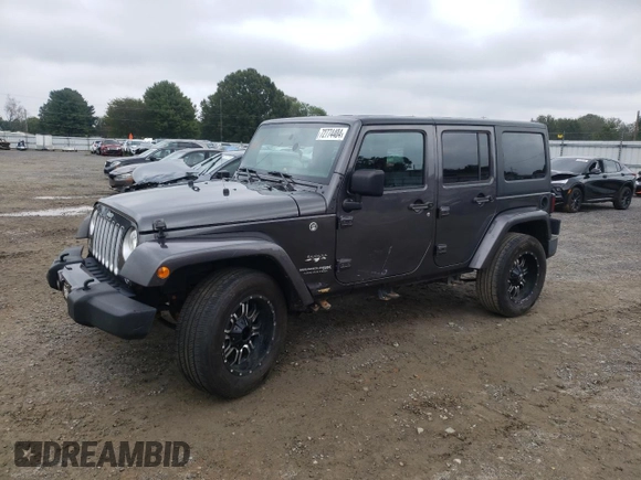 2018 Jeep Wrangler JK Unlimited Sahara with VIN 1C4HJWEG7JL909023, listed as a Copart auction lot 72774404 with 106,801 mi miles and Salvage Title. Bid and sale history available at carsss.com. Image 1.