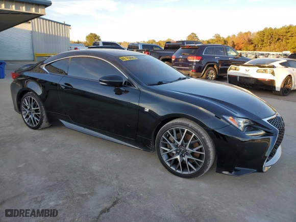 2015 Lexus RC 350 with VIN JTHHE5BC5F5004967, listed as a Copart auction lot 81280934 with 76,985 mi miles and Salvage Title. Bid and sale history available at carsss.com. Image 4.