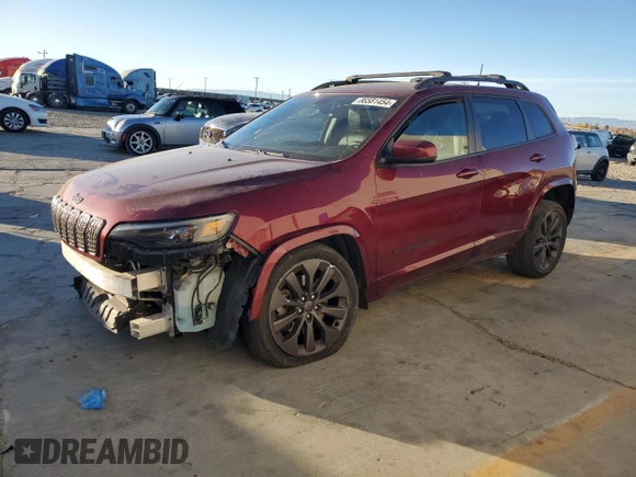 2019 Jeep Cherokee Limited with VIN 1C4PJLDX3KD373579, listed as a Copart auction lot 86581454 with 44,382 mi miles and Salvage title. Bid and sale history available at DreamBid. Image 1.