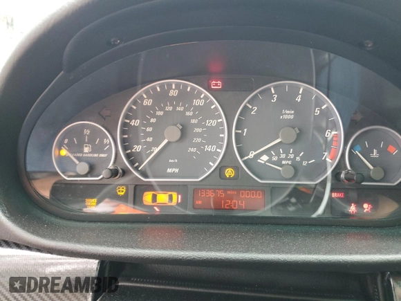 2001 BMW 3 Series 330Ci with VIN WBABN53451JU25311, listed as a Copart auction lot 85379294 with 133,675 mi miles and Clean Title. Bid and sale history available at carsss.com. Image 9.