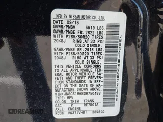 2016 Infiniti QX70 with VIN JN8CS1MW8GM750488, listed as a IAAI auction lot 41888277 with 146,484 mi miles and . Bid and sale history available at DreamBid. Image 9.