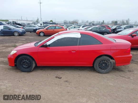 2005 Honda Civic Cpe LX with VIN 1HGEM22595L022293, listed as a IAAI auction lot 42008332 with 1 mi miles. Bid and sale history available at carsss.com. Image 14.