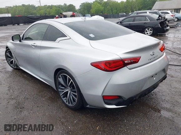2017 Infiniti Q60 Sport with VIN JN1EV7EKXHM361561, listed as a IAAI auction lot 42247018 with 49,896 mi miles and . Bid and sale history available at DreamBid. Image 3.