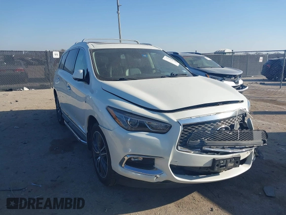 2017 Infiniti QX60 with VIN 5N1DL0MM2HC550358, listed as a IAAI auction lot 41664787 with 133,024 mi miles and . Bid and sale history available at DreamBid. Image 1.
