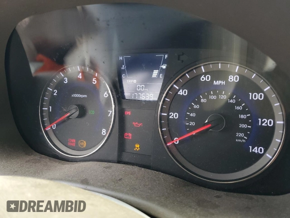 2013 Hyundai Accent GLS with VIN KMHCT4AE6DU503791, listed as a Copart auction lot 55525035 with 177,639 mi miles and Salvage title. Bid and sale history available at DreamBid. Image 9.