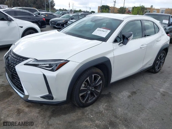 2021 Lexus UX with VIN JTHX9JBH1M2044921, listed as a IAAI auction lot 41539075 with 42,249 mi miles. Bid and sale history available at carsss.com. Image 2.