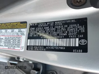 2004 Toyota Camry LE with VIN 4T1BE32K54U889401, listed as a IAAI auction lot 41778562 with Not Provided miles and . Bid and sale history available at carsss.com. Image 9.