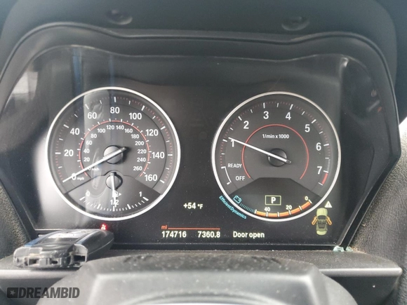 2015 BMW 2 Series 228i xDrive with VIN WBA1K7C55FV473349, listed as a Copart auction lot 49369525 with 174,716 mi miles and Salvage Title. Bid and sale history available at carsss.com. Image 9.