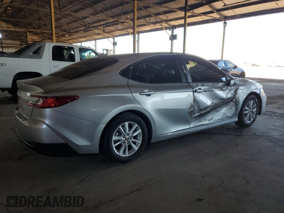 2025 Toyota Camry LE with VIN 4T1DAACKXSU503852, listed as a Copart auction lot 50098065 with 12,003 mi miles and Salvage Title. Bid and sale history available at DreamBid. Image 3.