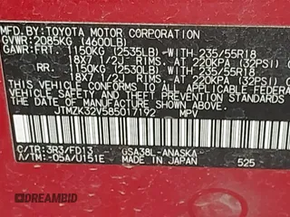 2008 Toyota RAV4 Sport with VIN JTMZK32V585017192, listed as a IAAI auction lot 42673654 with 158,494 mi miles and . Bid and sale history available at DreamBid. Image 9.