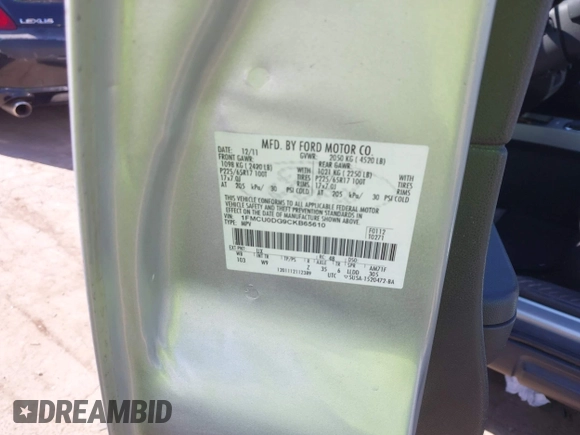 2012 Ford Escape XLT с VIN 1FMCU0DG9CKB65610, выставлен на аукционе IAAI как лот 41972242 с пробегом 179 374 миль миль и . История ставок и продаж доступна на DreamBid. Изображение 9.