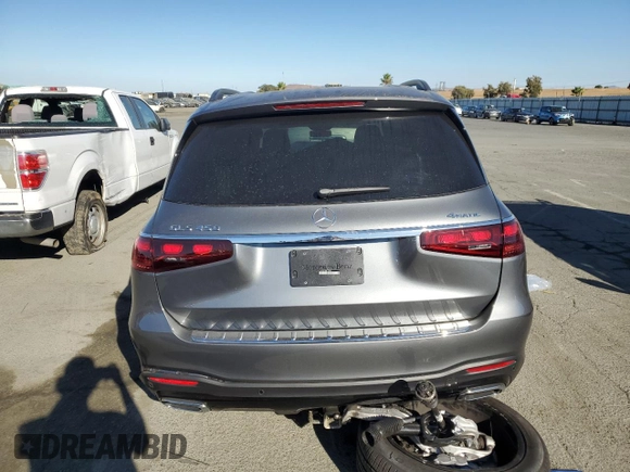 2024 Mercedes-Benz GLS 450 with VIN 4JGFF5KE5RB173752, listed as a Copart auction lot 73601334 with Not Provided miles and Salvage Title. Bid and sale history available at DreamBid. Image 6.