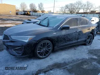 2022 Acura ILX w/Premium/A-Spec Package with VIN 19UDE2F8XNA002370, listed as a Copart auction lot 42543455 with 57,660 mi miles and Salvage Title. Bid and sale history available at carsss.com. Image 1.