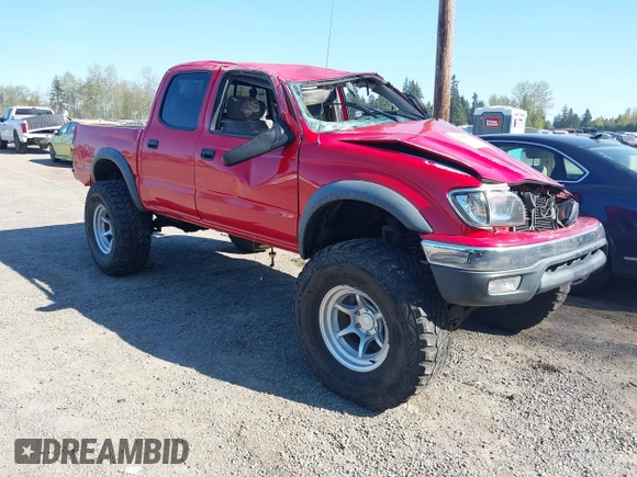 2001 Toyota Tacoma PreRunner with VIN 5TEGN92N61Z756480, listed as a IAAI auction lot 42060533 with 1 mi miles. Bid and sale history available at carsss.com. Image 1.