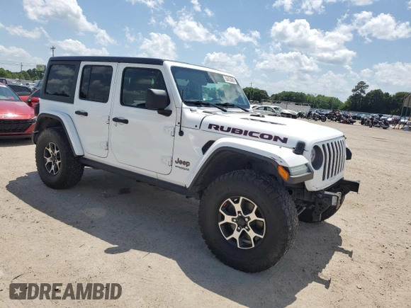 2020 Jeep Wrangler Unlimited Rubicon with VIN 1C4HJXFG3LW184249, listed as a Copart auction lot 56423665 with 63,111 mi miles and Salvage title. Bid and sale history available at DreamBid. Image 4.