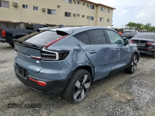 2023 Volvo C40 Recharge Pure Electric Plus with VIN YV4ED3GL1P2063793, listed as a Copart auction lot 45872694 with 815 mi miles. Bid and sale history available at carsss.com. Image 3.