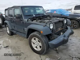 2018 Jeep Wrangler JK Unlimited Sport with VIN 1C4BJWDG1JL808941, listed as a Copart auction lot 87927545 with 239,963 mi miles and Salvage Title. Bid and sale history available at carsss.com. Image 4.
