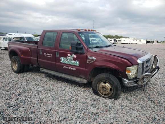 2008 Ford Super Duty F-350 DRW XL with VIN 1FTWW33R78EC42612, listed as a Copart auction lot 72239614 with 180,586 mi miles and Salvage Title. Bid and sale history available at carsss.com. Image 4.