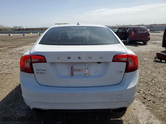 2014 Volvo S60 T5 with VIN YV1612FS0E1295074, listed as a Copart auction lot 51162405 with 128,540 mi miles and Salvage Title. Bid and sale history available at carsss.com. Image 6.