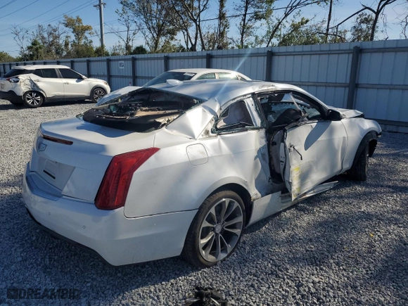 2017 Cadillac ATS Coupe Luxury RWD with VIN 1G6AB1RX8H0195588, listed as a Copart auction lot 83440744 with 0 mi miles and Salvage Title. Bid and sale history available at carsss.com. Image 3.