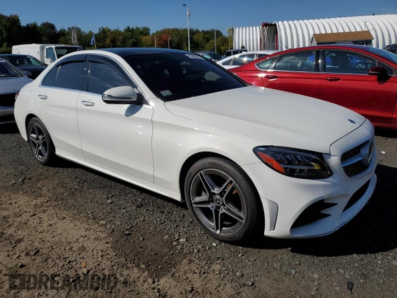 2021 Mercedes-Benz C 300 with VIN W1KWF8EB6MR645731, listed as a Copart auction lot 74212924 with 30,458 mi miles and Salvage title. Bid and sale history available at DreamBid. Image 4.