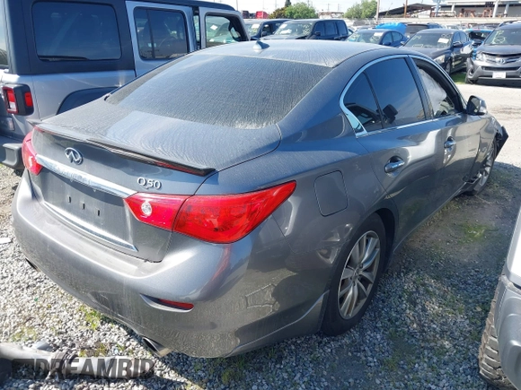 2017 Infiniti Q50 Premium with VIN JN1EV7APXHM743302, listed as a IAAI auction lot 40566036 with Not Provided miles and . Bid and sale history available at carsss.com. Image 4.