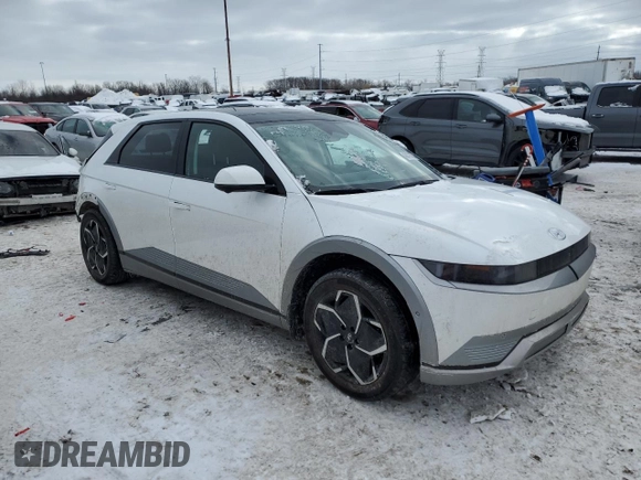 2023 Hyundai Ioniq 5 Limited with VIN KM8KR4AE6PU223741, listed as a Copart auction lot 46472595 with 12,559 mi miles and Salvage title. Bid and sale history available at DreamBid. Image 4.