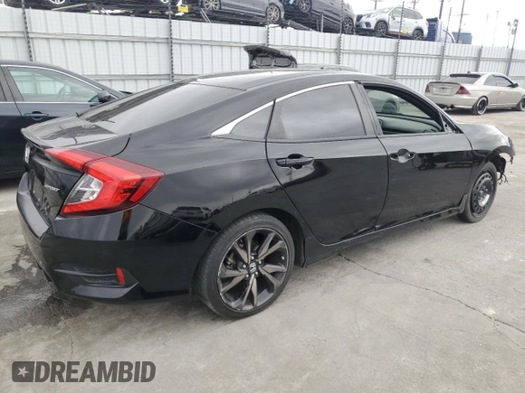 2020 Honda Civic Sedan Sport with VIN 2HGFC2F87LH574235, listed as a Copart auction lot 48822955 with 78,914 mi miles and Salvage Title. Bid and sale history available at carsss.com. Image 3.
