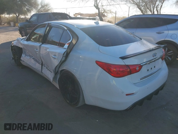 2017 Infiniti Q50 Premium with VIN JN1EV7AP6HM737223, listed as a IAAI auction lot 41335651 with 93,883 mi miles and . Bid and sale history available at DreamBid. Image 3.
