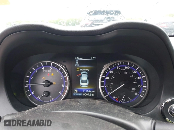 2017 Infiniti Q50 Premium with VIN JN1EV7AR4HM837046, listed as a IAAI auction lot 42213562 with 111,244 mi miles and . Bid and sale history available at DreamBid. Image 7.