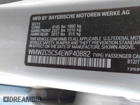 2014 MINI Countryman S with VIN WMWZC5C54EWP40882, listed as a IAAI auction lot 42633141 with 176,641 mi miles and . Bid and sale history available at DreamBid. Image 9.