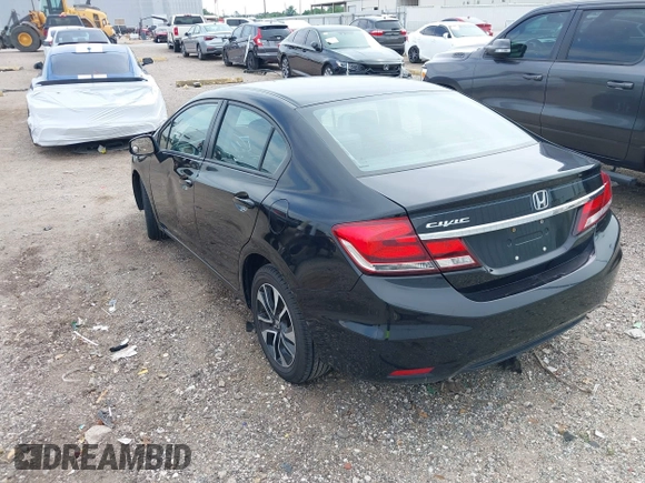 2014 Honda Civic Sedan EX with VIN 19XFB2F88EE012683, listed as a IAAI auction lot 42057671 with 95,490 mi miles. Bid and sale history available at carsss.com. Image 3.