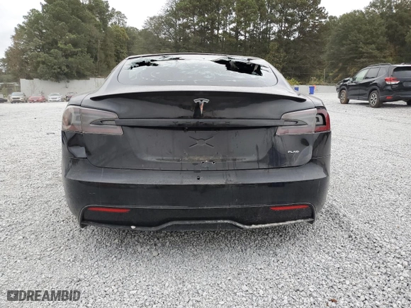 2021 Tesla Model S Plaid with VIN 5YJSA1E68MF454643, listed as a Copart auction lot 79865544 with 0 miles and Non Repairable. Bid and sale history available at carsss.com. Image 6.