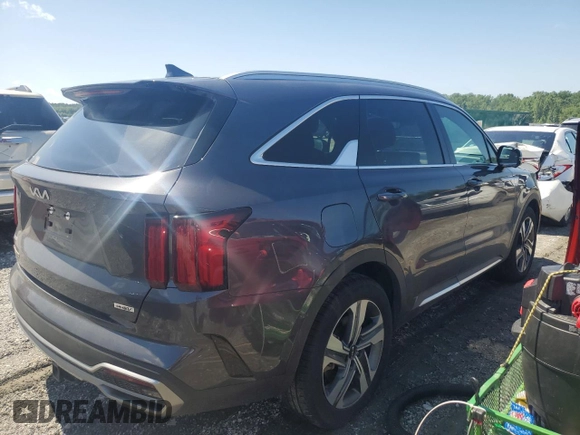 2023 Kia Sorento SX Prestige with VIN KNDRMDLH8P5210542, listed as a Copart auction lot 57473485 with 15,495 mi miles and Salvage title. Bid and sale history available at DreamBid. Image 3.
