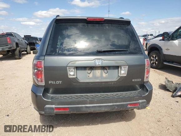 2007 Honda Pilot EX with VIN 2HKYF18467H536124, listed as a Copart auction lot 55494155 with 173,206 mi miles and Clean Title. Bid and sale history available at carsss.com. Image 6.