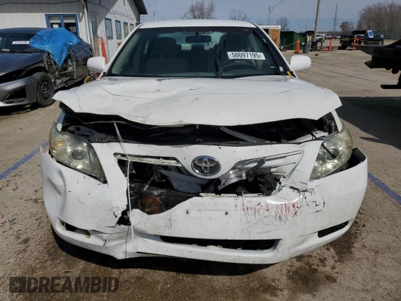2007 Toyota Camry CE with VIN 4T1BE46K07U604964, listed as a Copart auction lot 50097195 with 258,073 mi miles and Salvage Title. Bid and sale history available at carsss.com. Image 5.