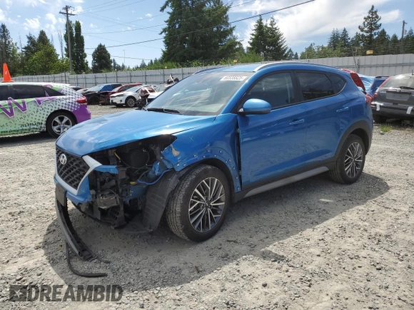 2020 Hyundai Tucson Limited z VIN KM8J3CALXLU227937, wystawiony jako Copart lot #60538825 z przebiegiem 40 061 mil mil oraz Szkoda całkowita • Salvage title. Historia ofert i sprzedaży dostępna na DreamBid. Obrazek 1.