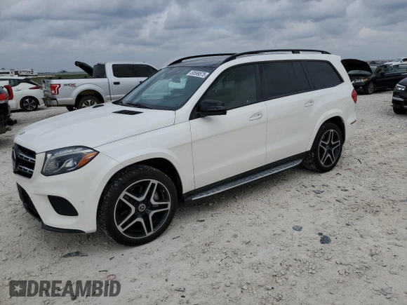 2019 Mercedes-Benz GLS 550 z VIN 4JGDF7DE2KB227773, wystawiony jako Copart lot #50599575 z przebiegiem 112 450 mil mil oraz Czysty tytuł • Clean title. Historia ofert i sprzedaży dostępna na DreamBid. Obrazek 1.