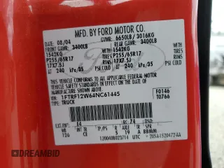 2004 Ford F-150 XL z VIN 1FTRF12W64NC61445, wystawiony jako Copart lot #57894955 z przebiegiem 87 482 mil mil oraz Szkody całkowita. Historia ofert i sprzedaży dostępna na DreamBid. Obrazek 13.