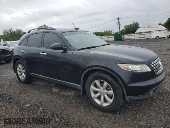 2005 Infiniti FX with VIN JNRAS08W45X206881, listed as a Copart auction lot 58867185 with 121,055 mi miles and Clean title. Bid and sale history available at DreamBid. Image 4.