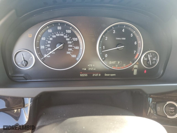 2016 BMW X5 xDrive35i with VIN 5UXKR0C51G0S86486, listed as a Copart auction lot 47107945 with 92,255 mi miles and Clean Title. Bid and sale history available at carsss.com. Image 9.